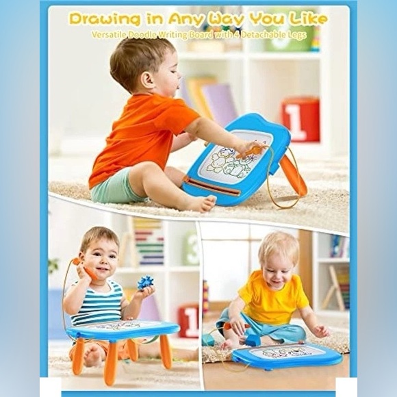 Magnetic Drawing Board for Kids - Blue - Picture 4 of 7